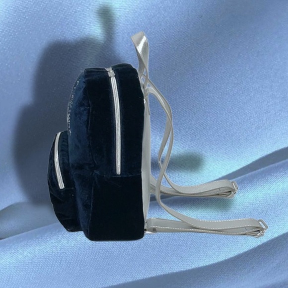 DISNEY Frozen the Musical Blue Velvet Mini Backpack - Picture 5 of 11